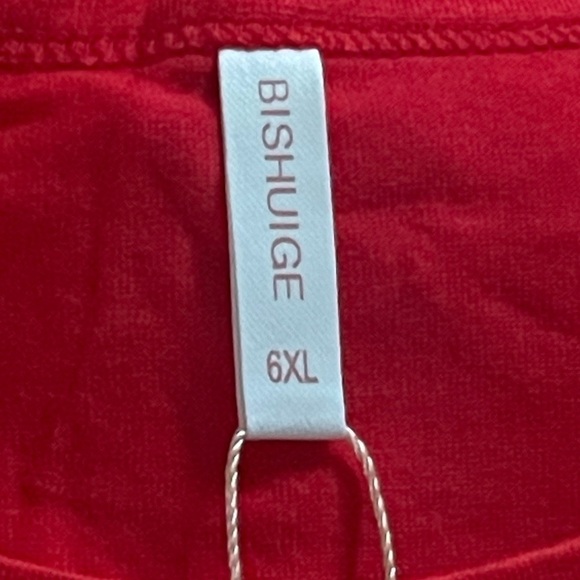 Plus Size Maxi Dress Long Sleeve Empire Waist Size 6X / 30 Red - Picture 12 of 13